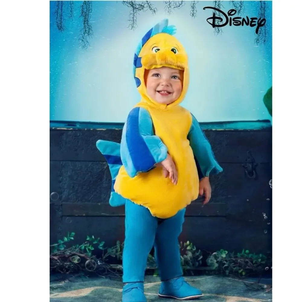 Disney's The Little Mermaid Flounder fish Halloween dress up Costume 3-6 months